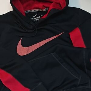 Nike Men's Black and Red Hoodie